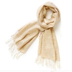 lilly pulitzer murfee jacquard gold scarf